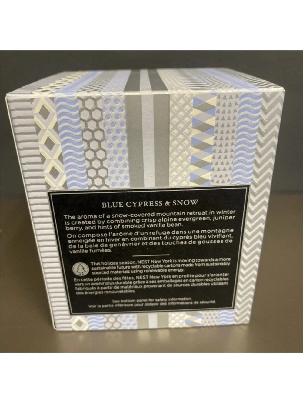 Nest Fragrances New York Blue Cypress and Snow Classic 8.1 Oz New
